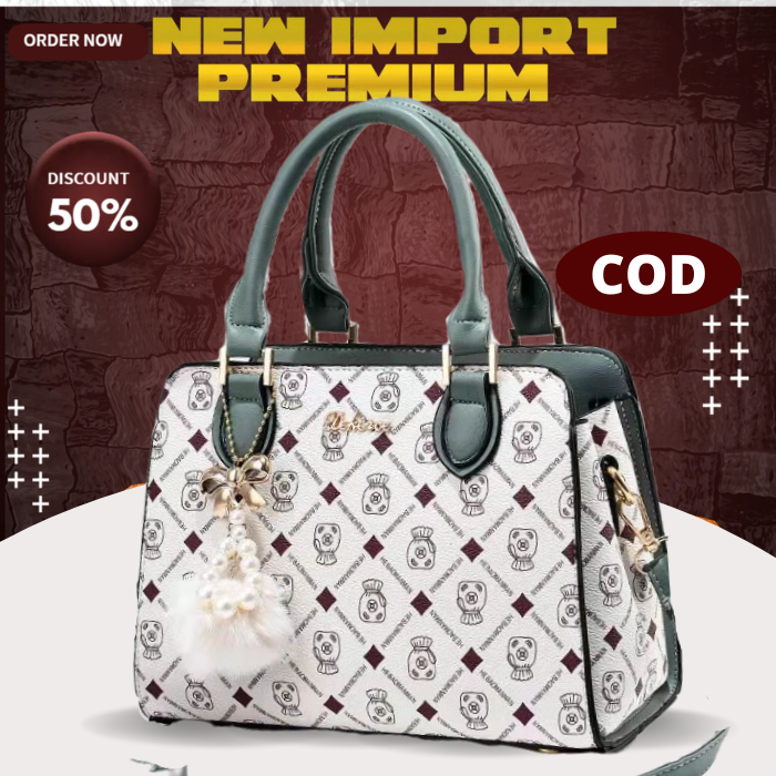 FL10023 tas handbag kerja kantoran import wanita mewah premium branded  kekinian perempuan cewek ibu