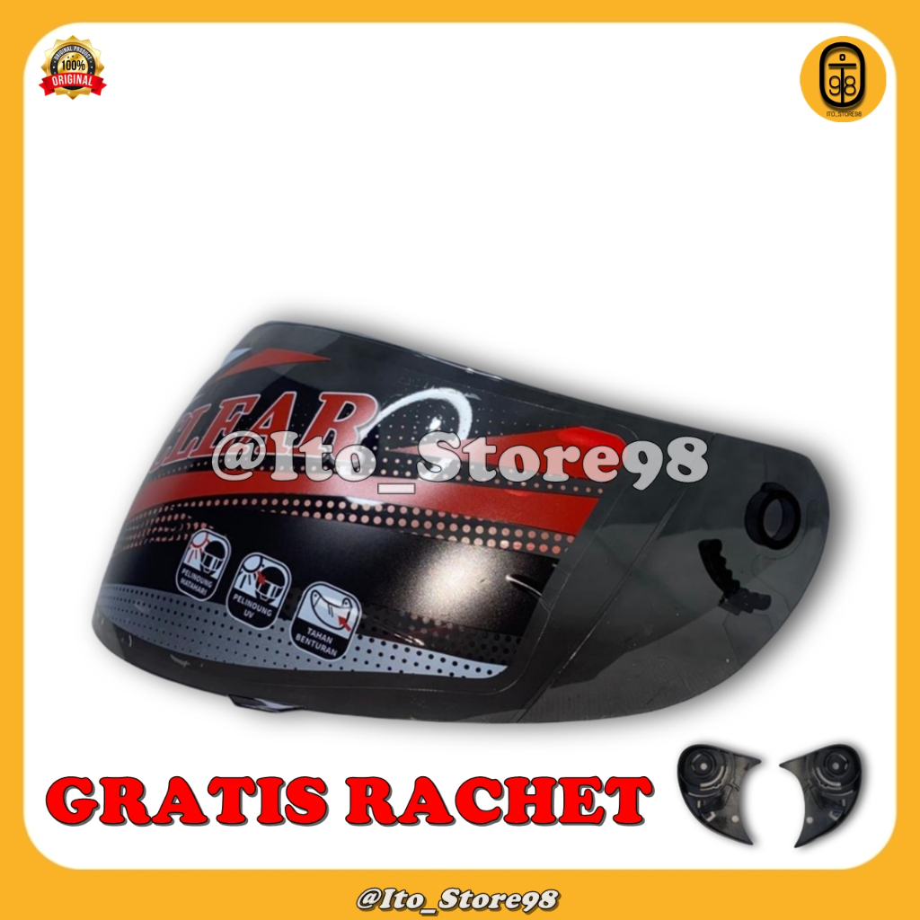 Kaca Helm Full Face Kyt Ceviro/ Gm Airtech/ Vog FF/ Kawasaki Ninja 250 F1/ Honda Trx/ Yamaha/ Suzuki