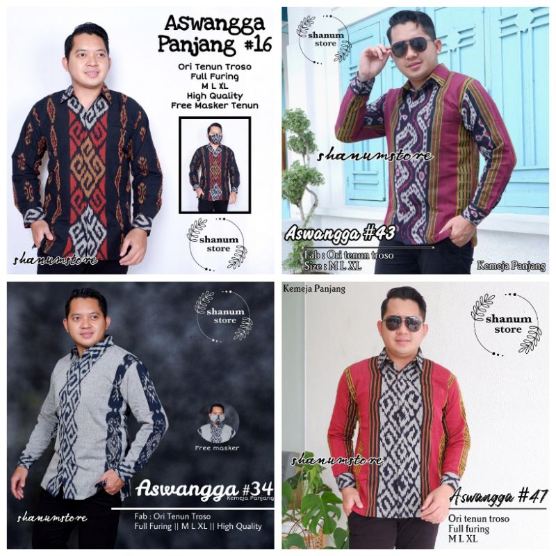 ASWANGGA Kemeja Panjang Tenun Troso ori | Shanum