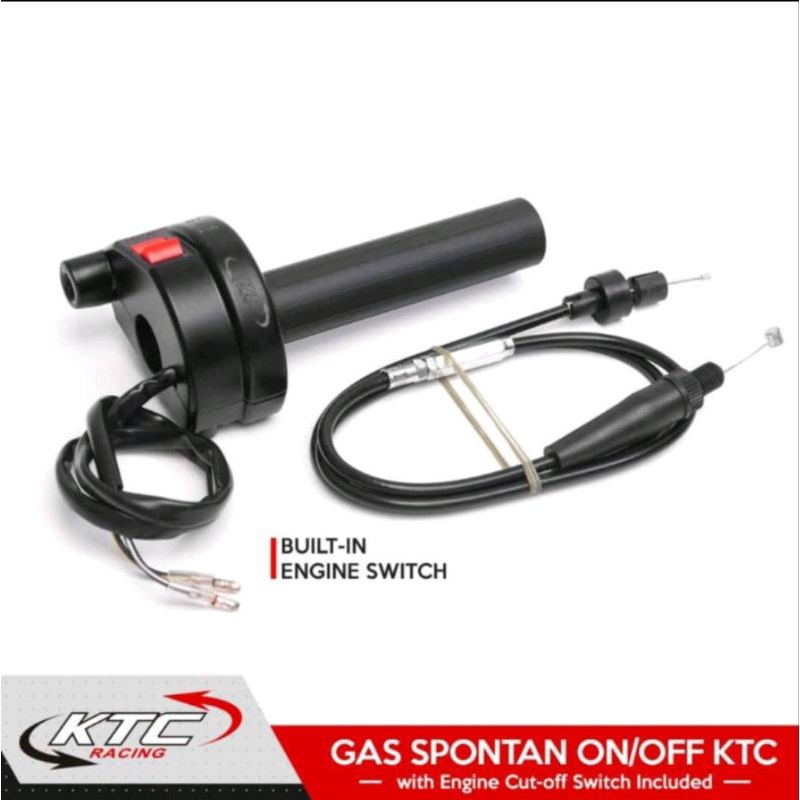 Gas spontan ktc racing hitam on/off buat  RX  KING/NINJA R/RR