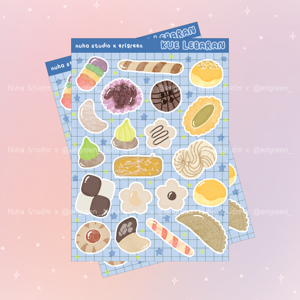 

Sticker by erlgreen_ | Kue Lebaran Nastar Panada Sagu Kastengel Putri Salju Semprit Lidah Kucing | Aesthetic Sticker Estetik Stiker HP Laptop Botol Cute Waterproof Scrapbook Diary Journal Bujo Anti Air