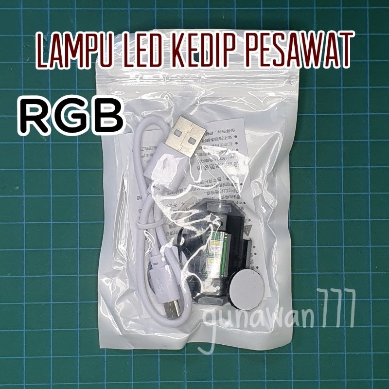 lampu LED kedip pesawat RGB