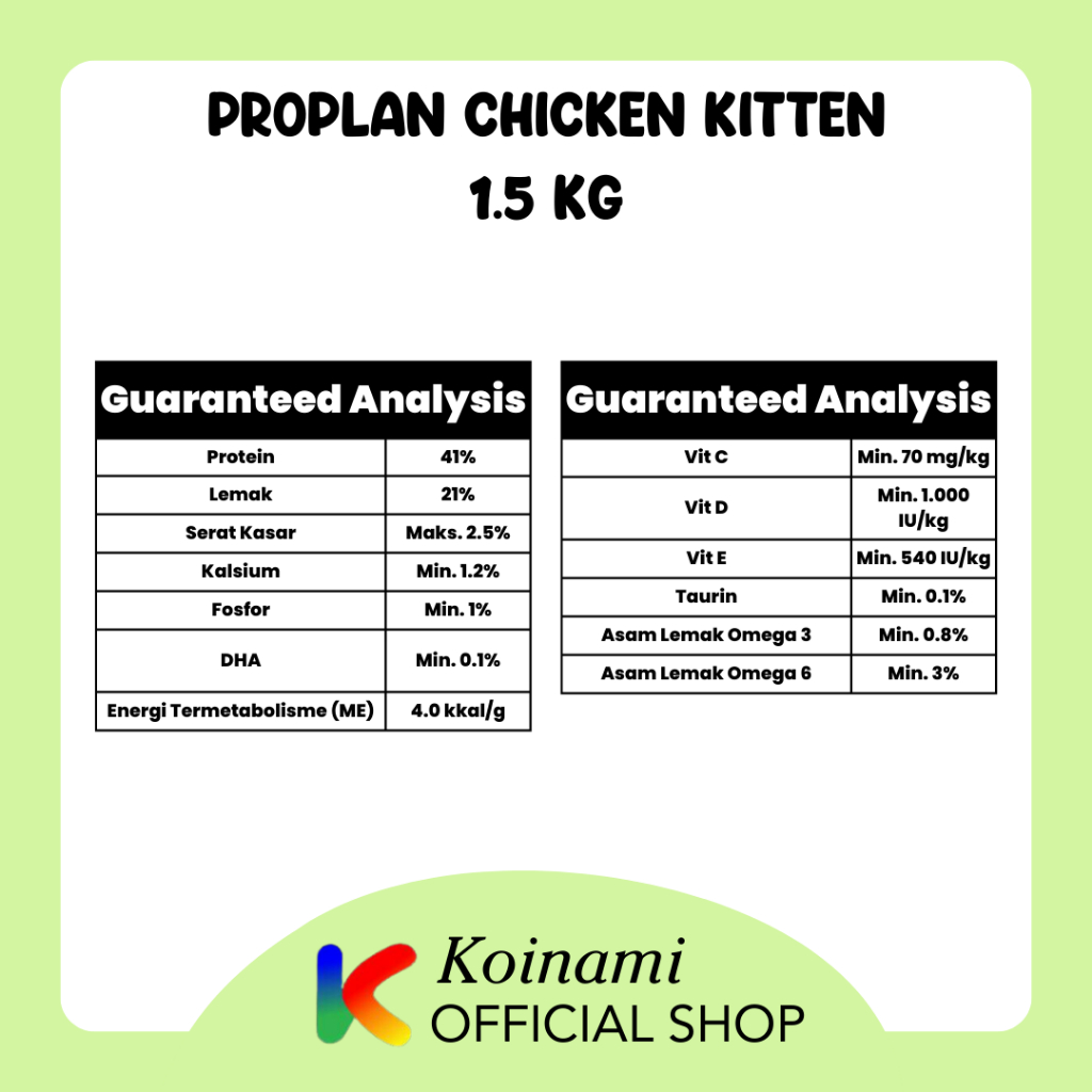 ProPlan Kitten Chicken 1.5 kg / Makanan Anak Kucing / Makanan Kitten