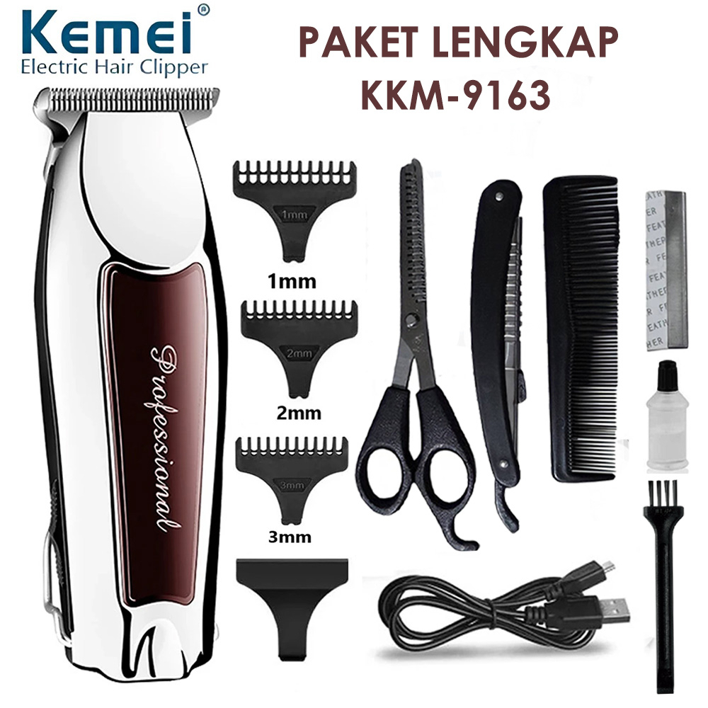 Luxury Hair Clipper KM-9163 For Profesional Detailer Kemei KM-5021 Alat Mesin Cukur Rambut Portable