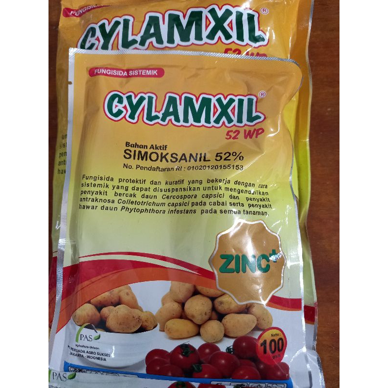 CYLAMXIL 100GRAM fungisida SIMOKSANIL 52WP kuratif sistemik