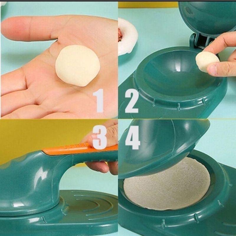 Serbagrosirmurah Press Dumpling Mold Alat Pres Manual Kulit Pangsit Pastel Gyoza Single Mold