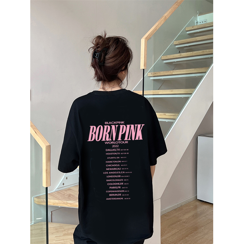 baju kaos korea wanita lengan pendek letter motif printed t-shirt import premium baju oversize kekinian