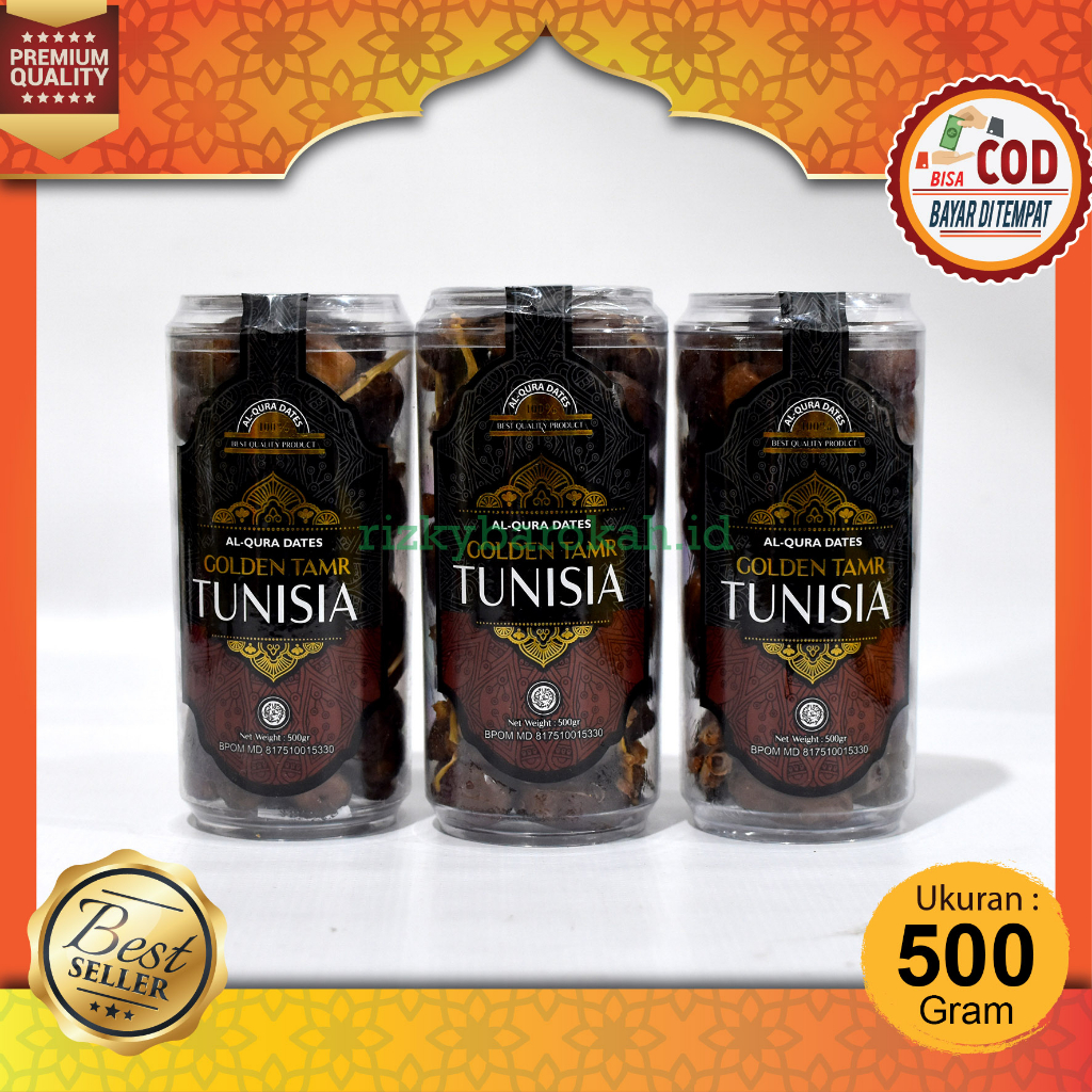 

Kurma Tangkai Tunise Premium Al-Qura Dates Golden Tamr TUNISIA 500gr 500 gram gr Best Quality