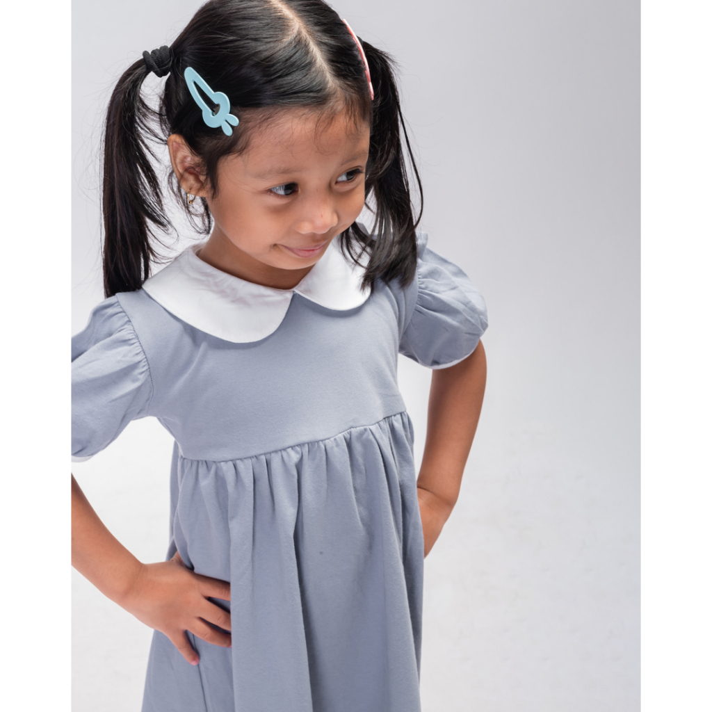 Bajubaja Aurora dress junior / dress anak rok pendek baju perempuan material cotton combat 24s