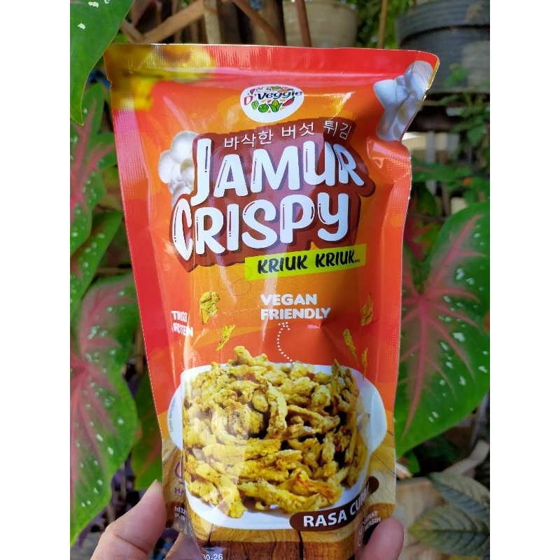 

DVEGGIE Jamur Crispy VEGAN FRIENDLY DAN NO MSG rasa Curry