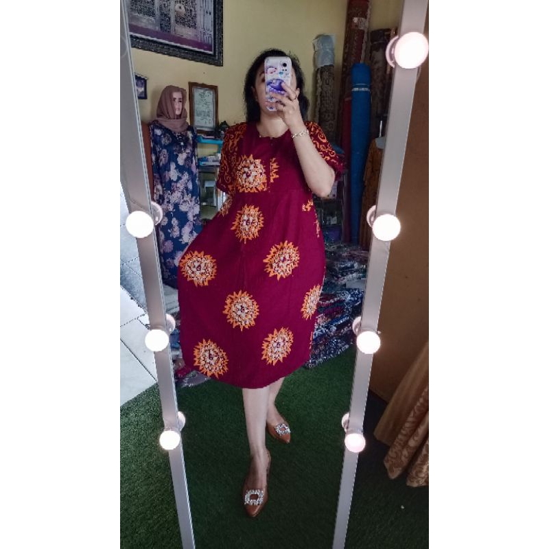 DASTER ABG BATIK CAP ASLI/DASTER UNTUK REMAJA BUSUI/DASTER BATIK ANAK TANGGUNG