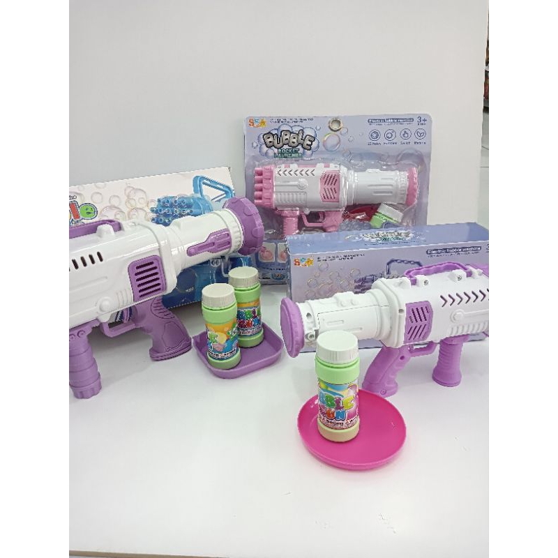 Mainan Bubble Bazooka Rocket Launcher/ Mainan Gelembung Sabun