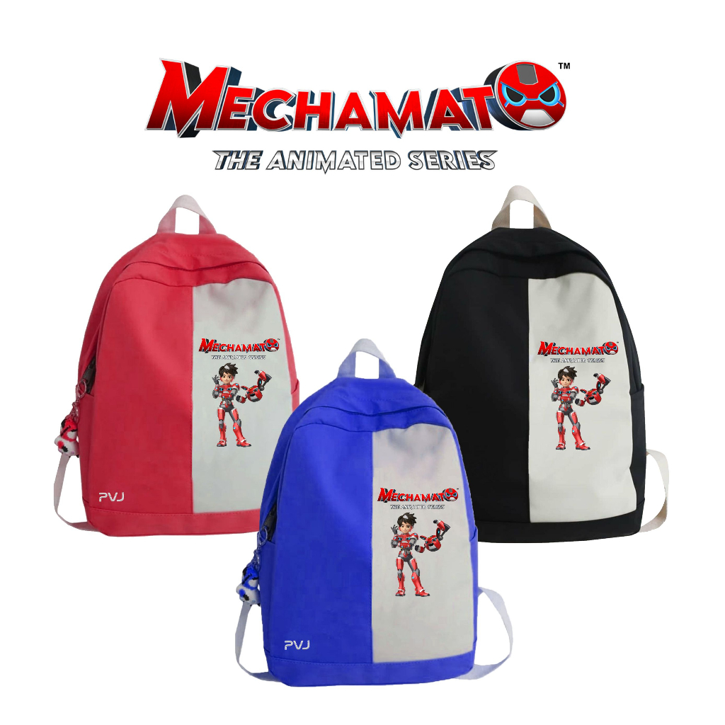 PVJ - Tas Ransel Anak Motif Animasi Terbaru Mechamato Boboboy