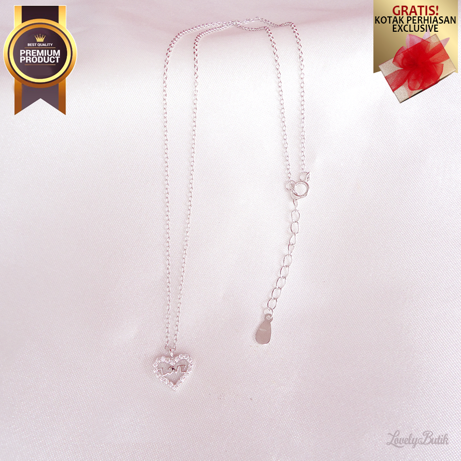 Necklace 925 Sterling Silver Premium Wanita Kalung Perak Silver Mewah Cint4ku  - Lovelybutik