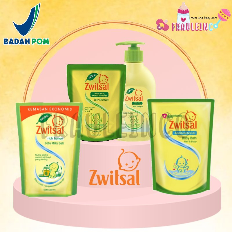 *FRAULEINCO* Zwitsal Baby Shampoo or Body Bath 450 Rich honey Antibacterial - 250ml Refill / 300ml Pump / 450 Pouch