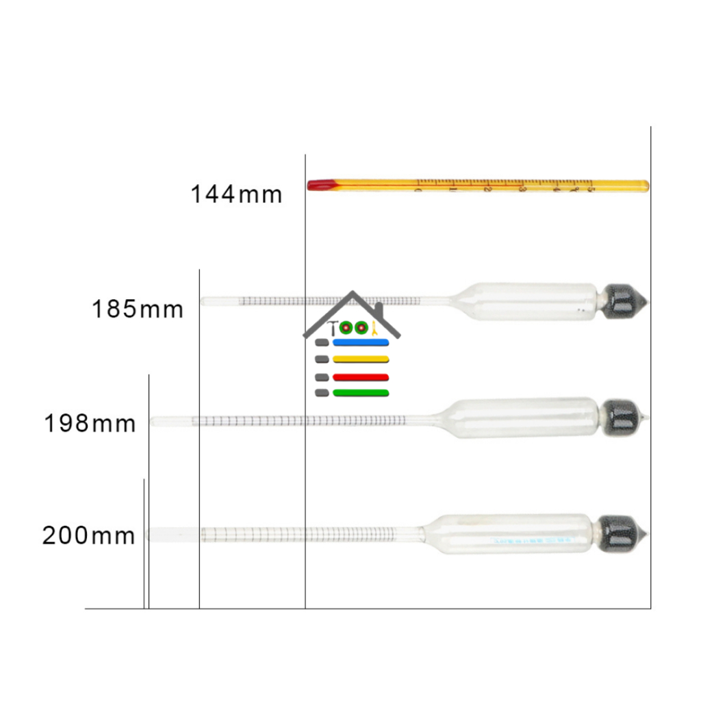 ALKOHOLMETER TESTER METER KONSENTRAT ANGGUR 4PC/SET 0-100%