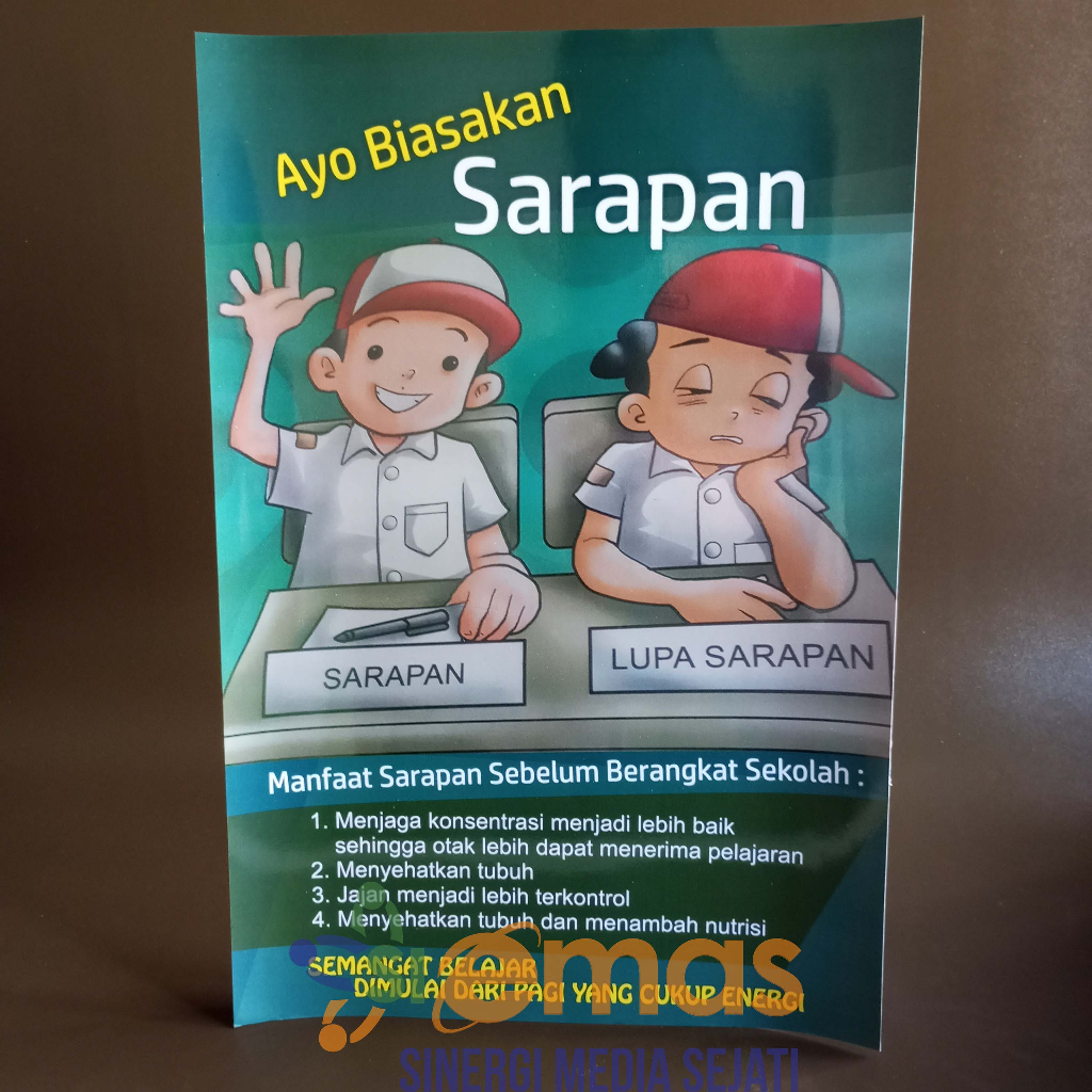 

Poster Ayo Biasakan Sarapan | Poster Sekolah | Poster Manfaat Sarapan | Poster Ayo Sarapan | Poster Anak