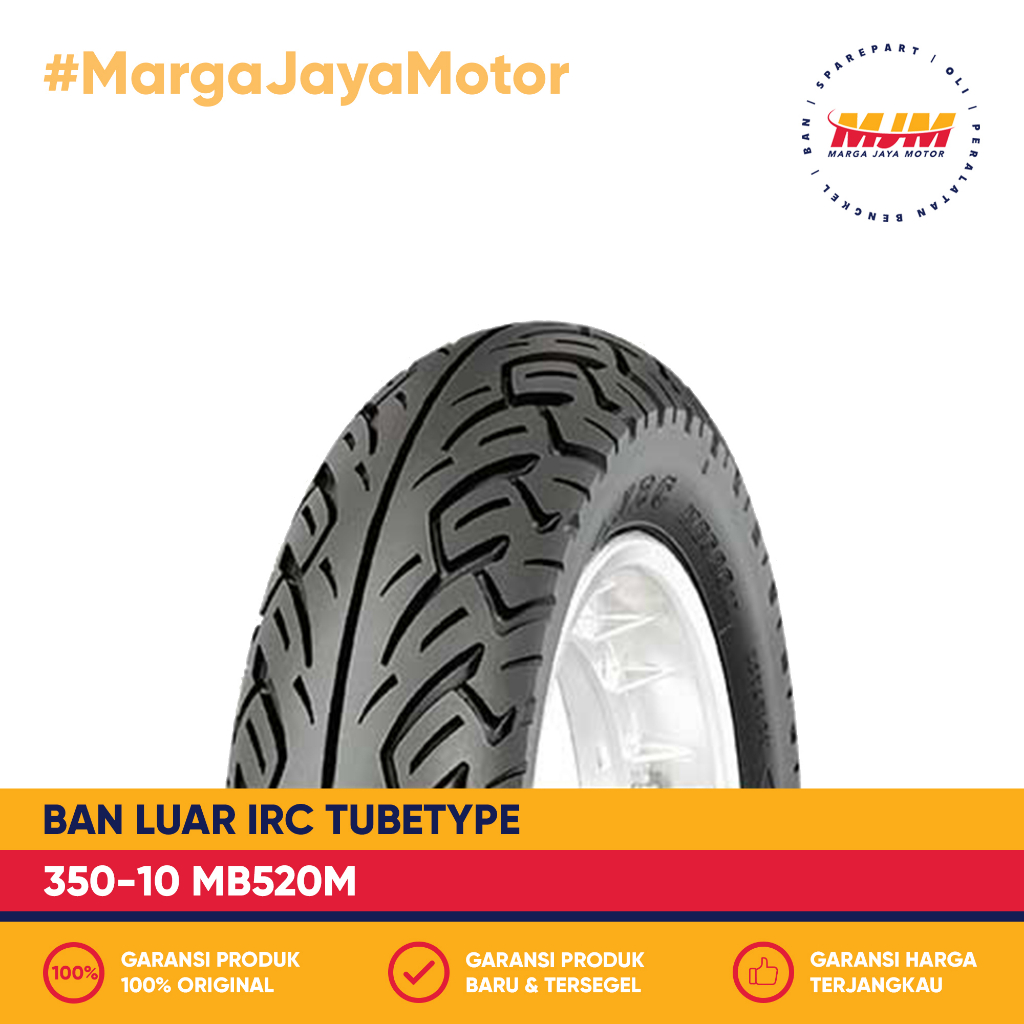 Ban Luar IRC Vespa MB520M 350-10 Tubetype