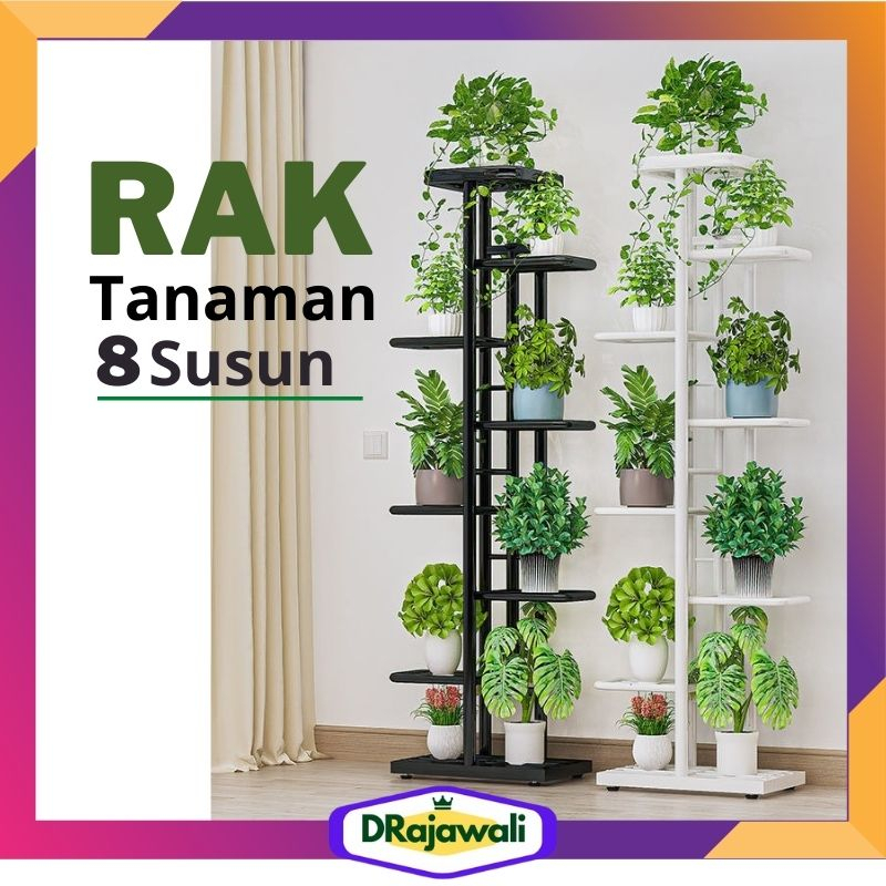 Rak Pot Tanaman Bunga Hias Gantung Susun Besi Tingkat Stand Rack Sudut Ruang Rumah Indoor Outdoor Mi