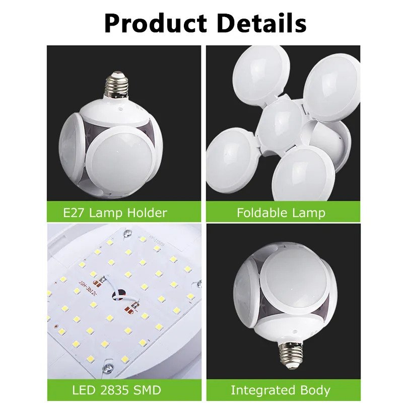 Lampu LED Bohlam E27 Bulb White Lipat 28W 40W UFO Unik Lampu Hias