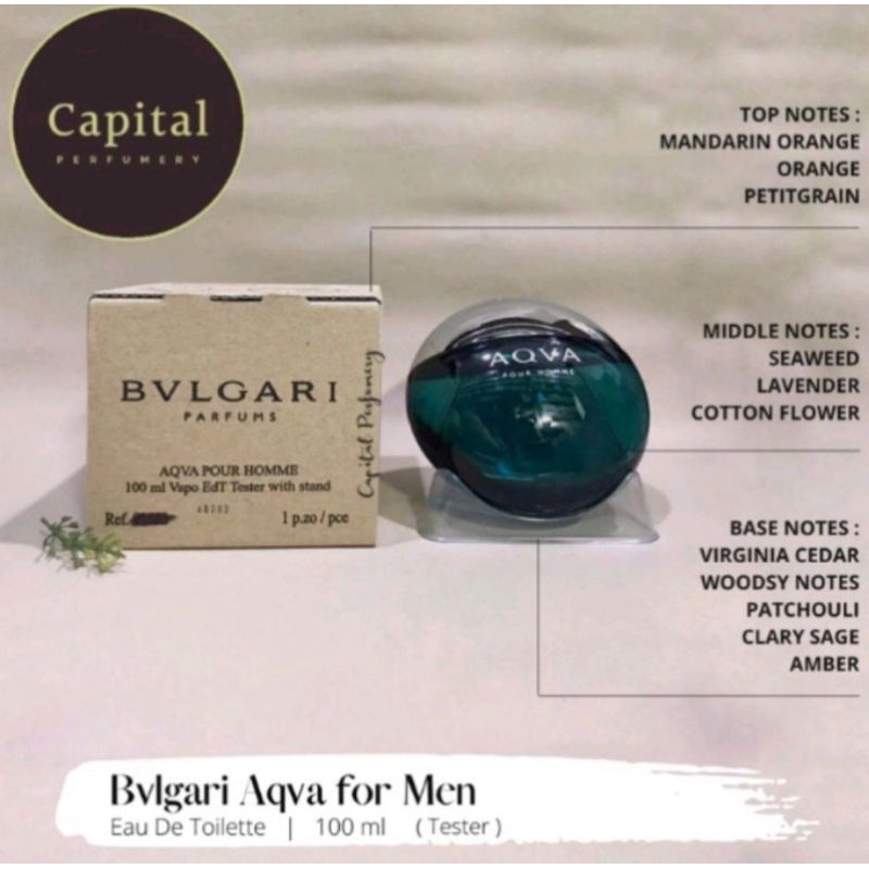 Parfum Original Aqva Pour Homme Edt 100 ml Tester