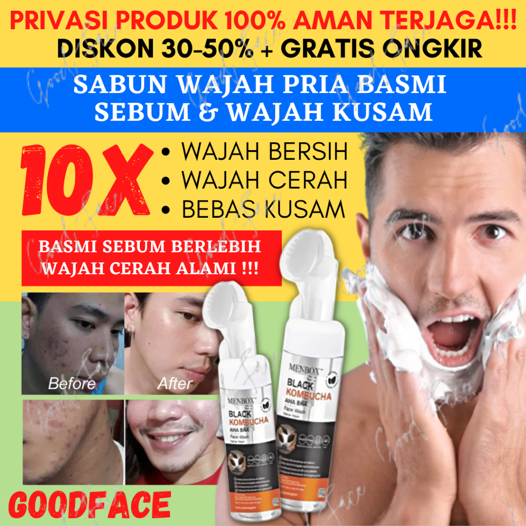SABUN WAJAH PRIA MUKA BERMINYAK MENBOX FACE WASH 80ML ORIGINAL SABUN CUCI WAJAH TIGER CICA