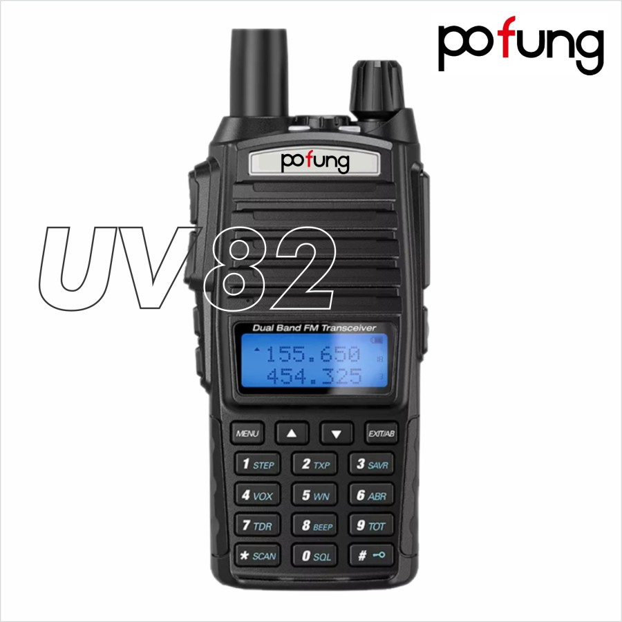 Walkie Talkie pofung digital dsp dual band vhf uhf fm radio HT 128 channel 5w uv-82 - handy talky uv82