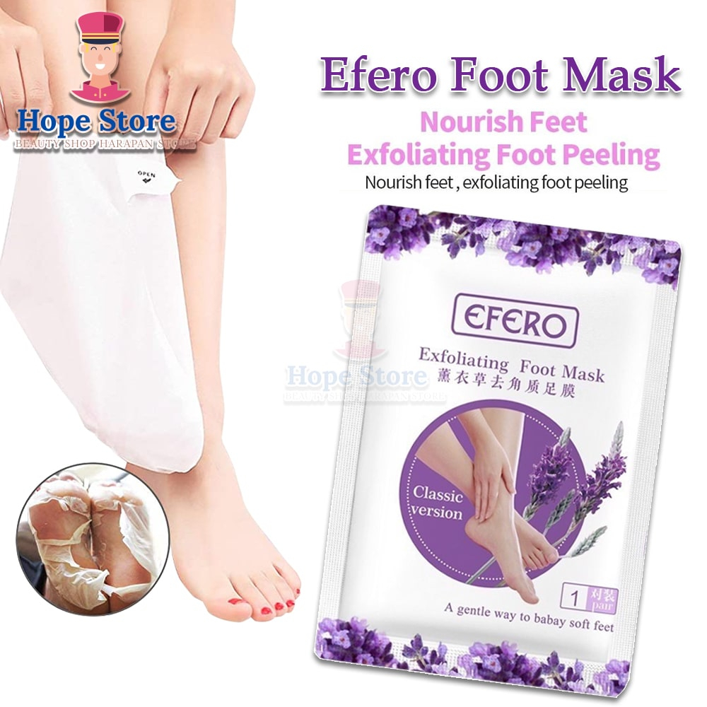 HOPE STORE - [ COD ] EFERO Mask Foot Masker Kaki / Perawatan Kaki Tumit Kering Pecah2 dan Mengelupas Kulit Mati