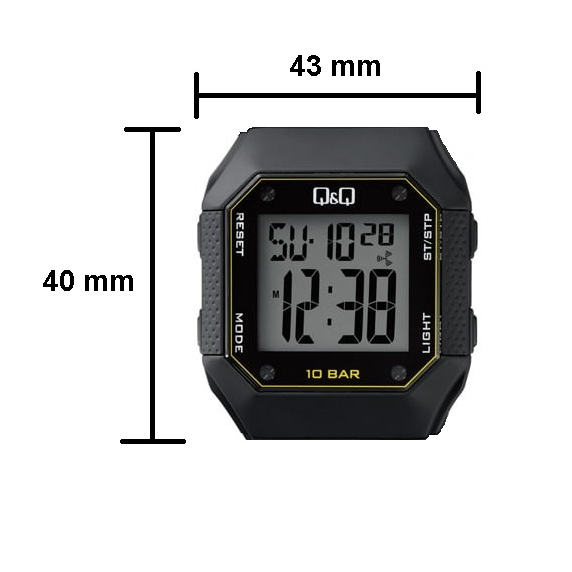 SALE Jam Tangan Pria Casual Rubber Digital Original Q&amp;Q QNQ QQ M158 M158J Series