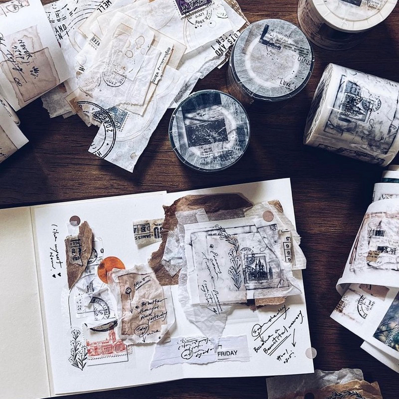 

[Sample] Lihao Paper Fragment Writing Washi & PET Tape