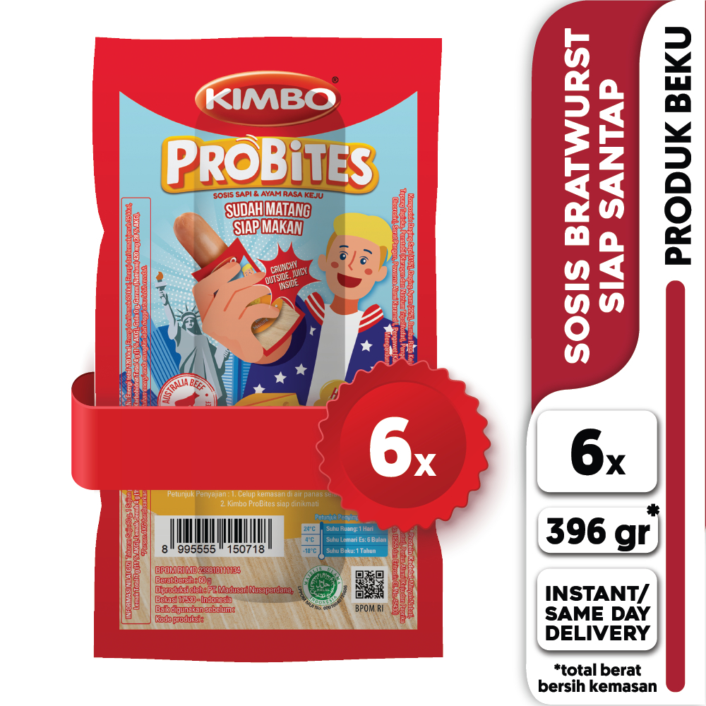 

KIMBO Probites New York Melting Cheese 6 Pack