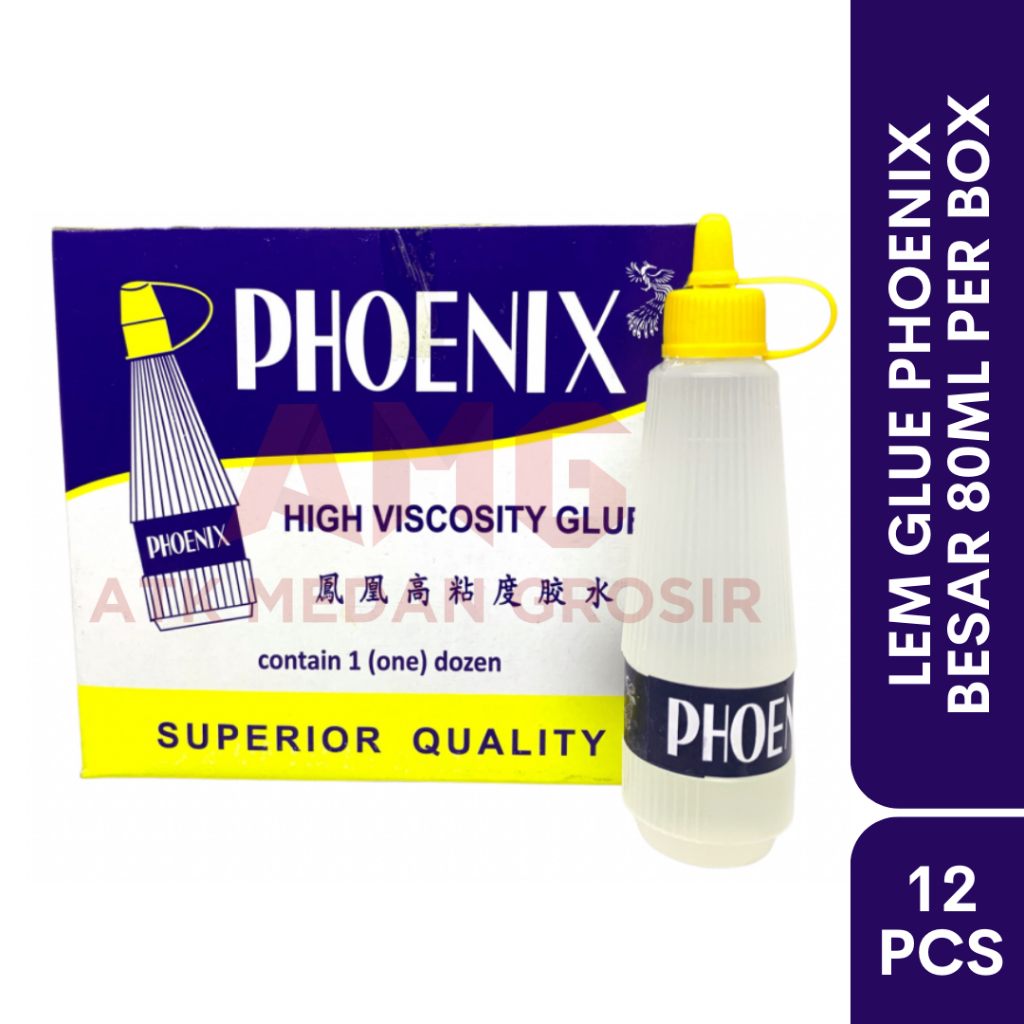 

LEM GLUE PHOENIX PER LUSIN UKURAN 80GR BESAR ISI 12 PCS