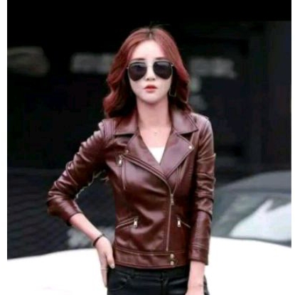 Jaket kulit Style Korea Wanita