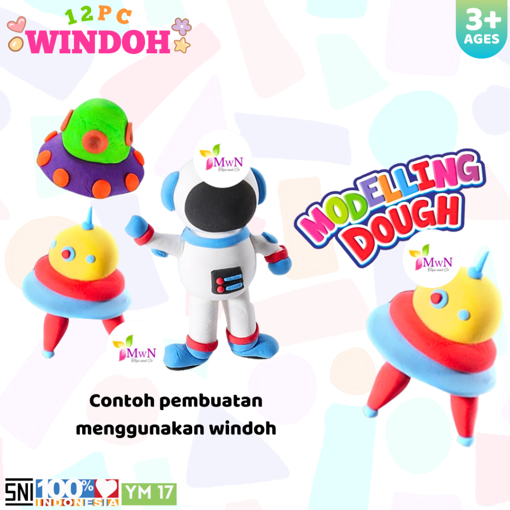 MWN Mainan Windoh Modelling Dough isi 12pcs YM17