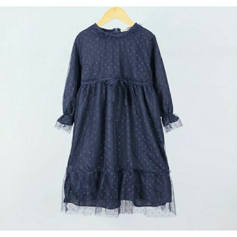 BAJU LEBARAN SMILEE GAMIS QUENBEE GAMIS TILE ANAK PEREMPUAN GAMIS POLKADOT