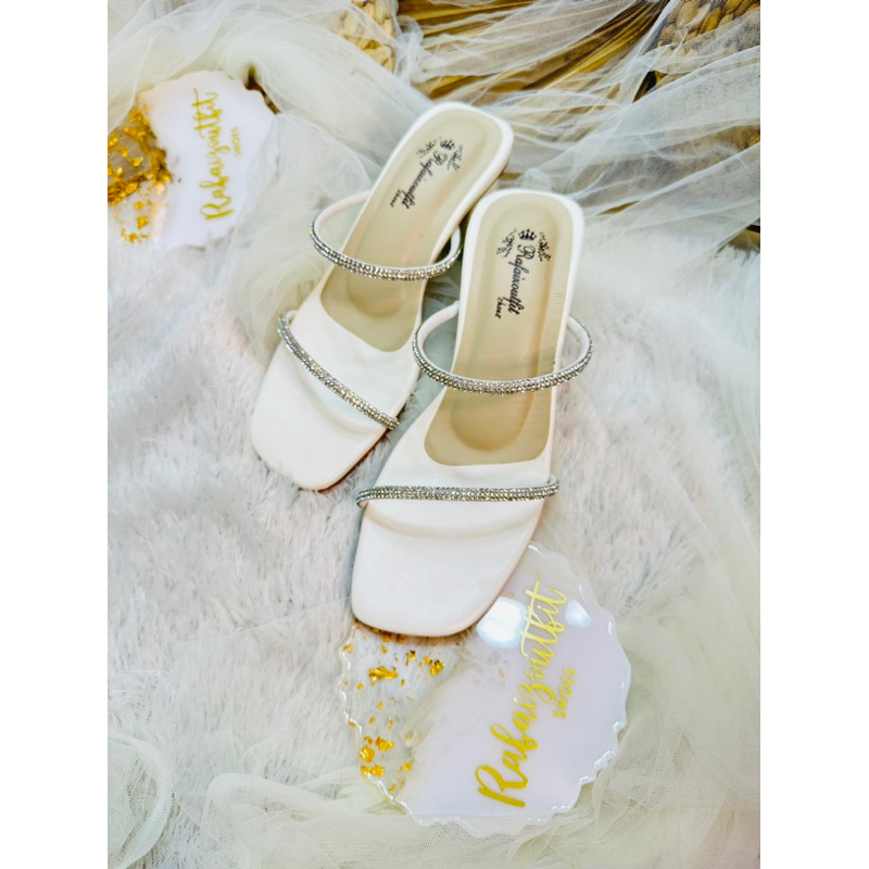 sandal wanita putih monie 5cm chunky