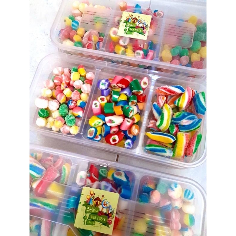 

Permen Sekat 3 viral permen hampers- Permen Marbel Sticky Candy Kayu Putih