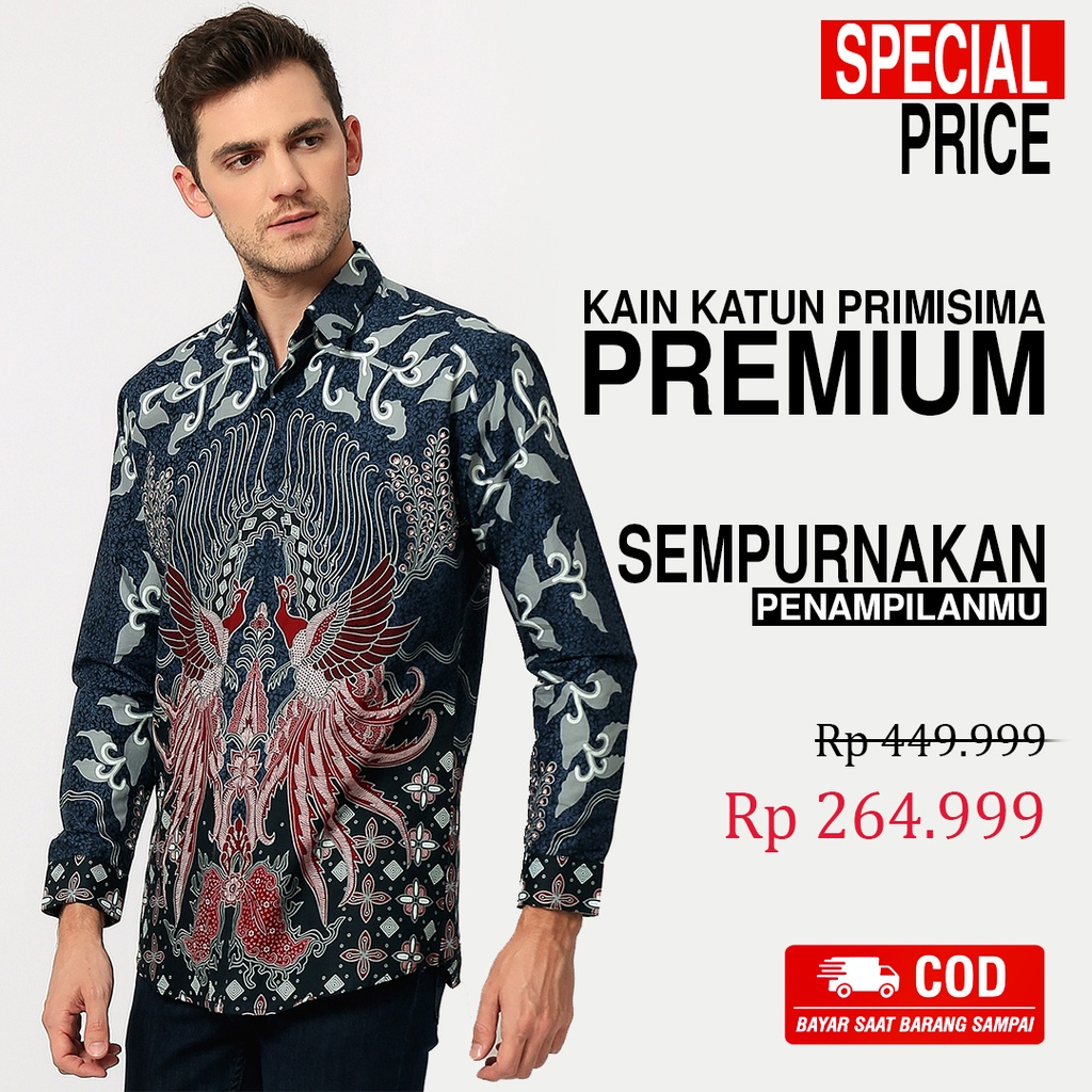 KEMEJA BATIK PRIA LENGAN PANJANG Alonso Kemeja Slimfit Premium Biru Dongker Merah Abu Grey 722397 Cap 72 - Baju Kemeja Atasan Pakaian Setelan Batik Pria Cowok Laki Laki Remaja Keluarga Kantor Lengan Panjang Modern Slimfit Slim Fit Premium Kekinian