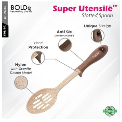 Bolde Super Utensile Granite Slotted Spoon