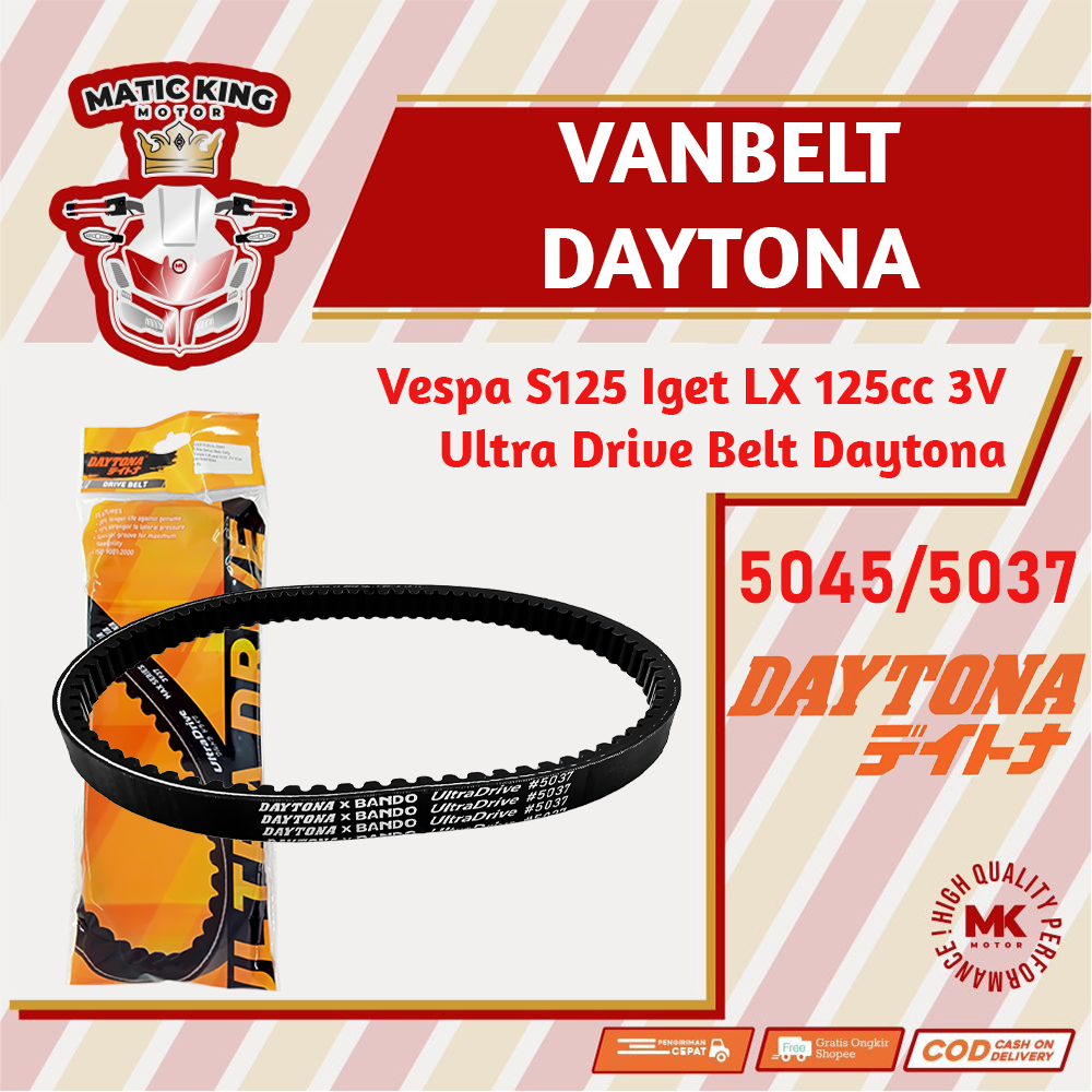 Daytona Vanbelt Vespa S Iget LX 125 130 3V Ultra Drive Belt 5045