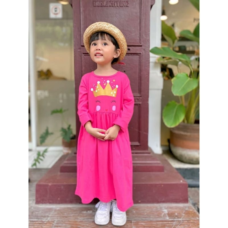 Gamis Ataya 1-10 Tahun dengan Kaos Premium Smilee Pakaian Muslim Anak