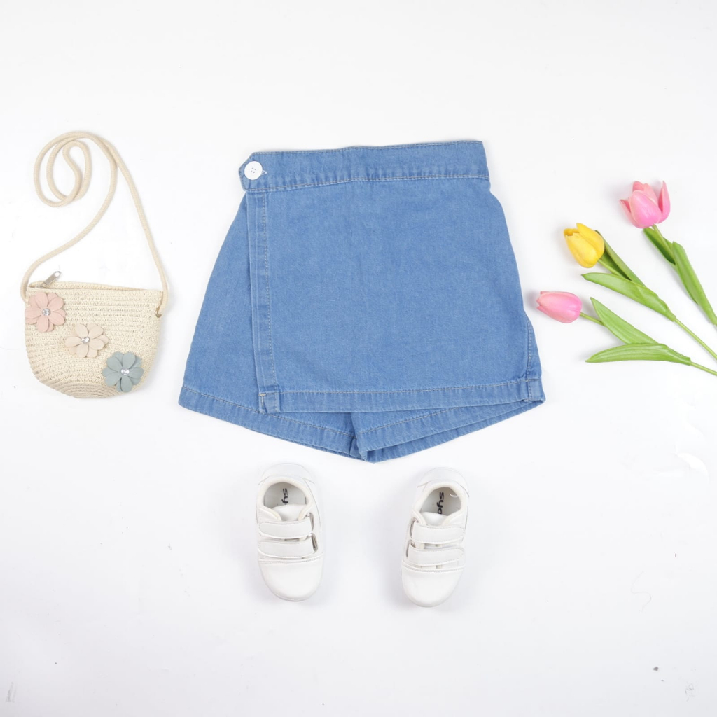 ROCELA PANTS - Celana Pendek Jeans Anak 1-3 Tahun Rok Celana Anak Celana Pendek Anak Perempuan