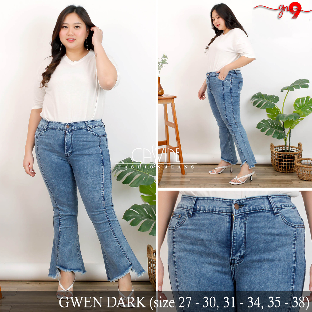 CASVINEJEANS | Celana Jeans Wanita Cewek GWEN 2746 Sobek Ripped Bigsize Jumbo Mom Jeans