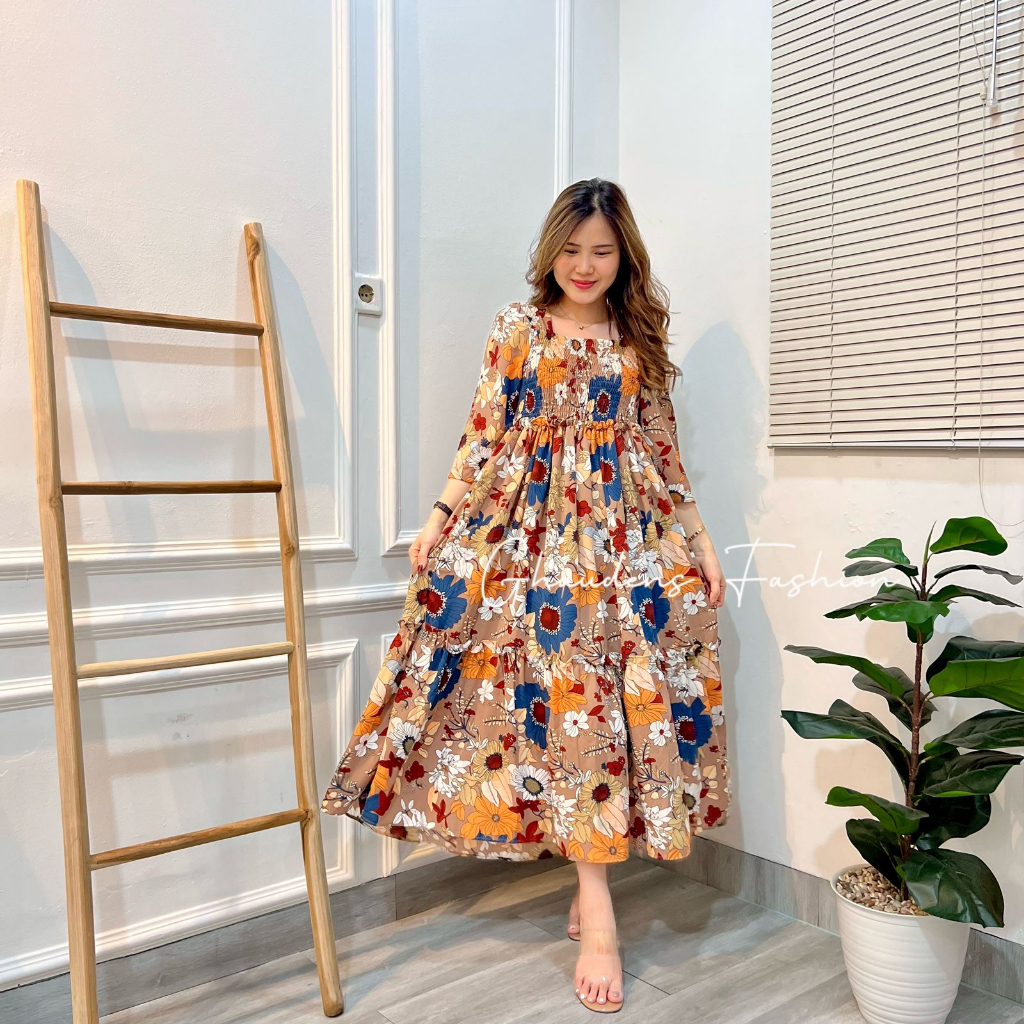 Ghaudens - Long Dress Lily Flow Ruffle 3011-4