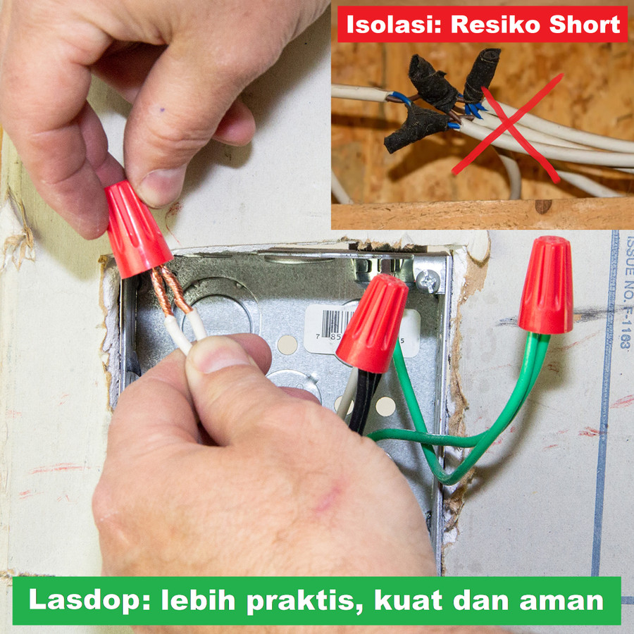 Lasdop Sambungan Kabel Listrik Putar Cap/Penutup Wire Connector P3 P4