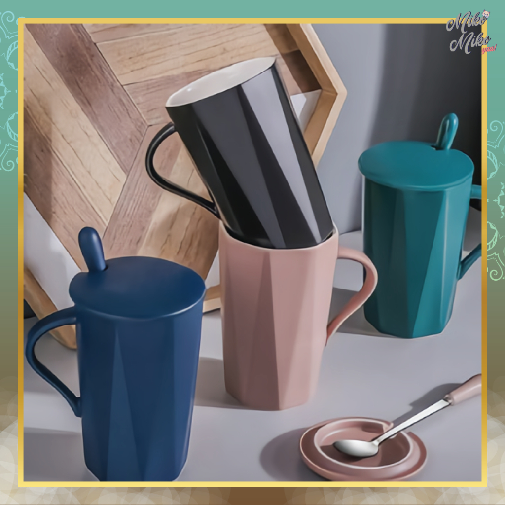 Mug / Gelas Set Keramik Hampers Gift Box Cangkir kopi teh tutup nordic premium
