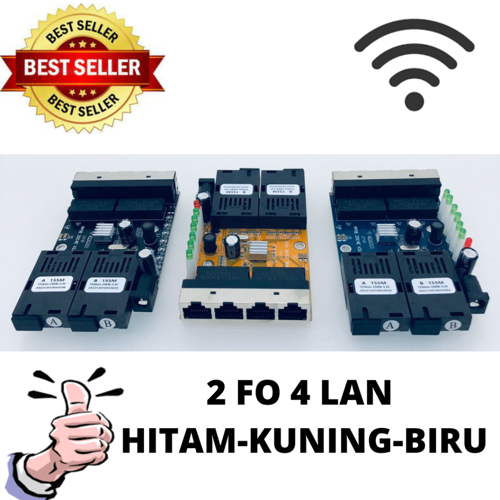 MEDIA CONVERTER 2 FO 4 LAN PCB