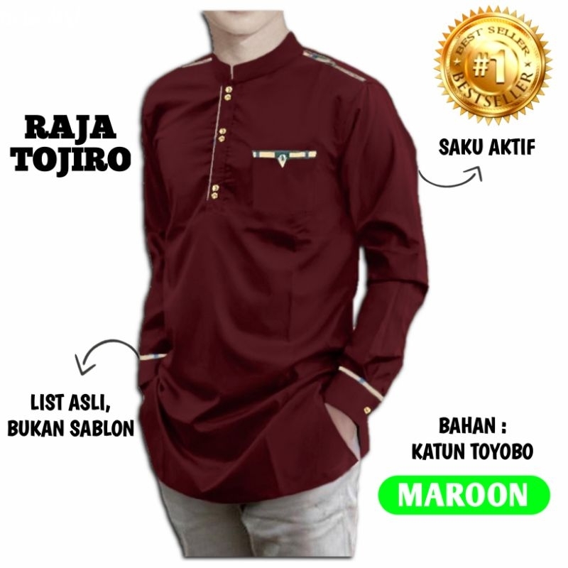 Baju Koko Kurta Raja Tojiro Bahan Katun