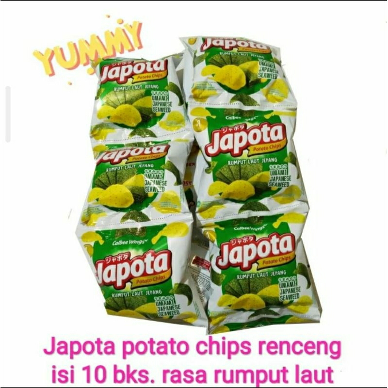 

japota potato chips seaweed renceng isi 10 bks | snack chiki