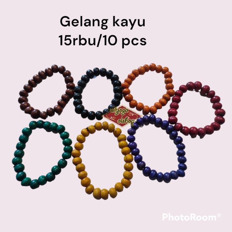 Gelang kayu / gelang murah / gelang jogja / gelang warna warni / gelang manik-manik /gelang anak kay